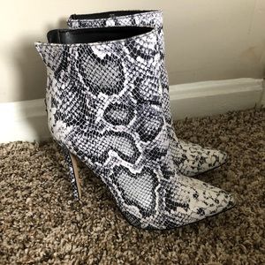 Snakeskin Booties